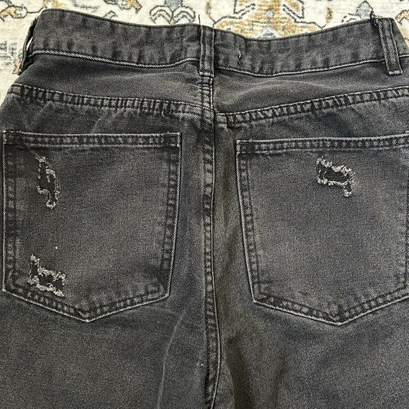SWS denim co. Black distressed boyfriend fit jeans sz 5 - Picture 3 of 3